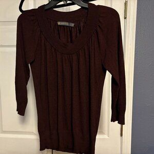Outback Red Women's Pullover Sweater Sz M Burgundy 3/4 Sleeve